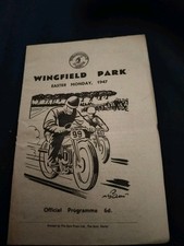 VINTAGE MOTOR CYCLE SIDECAR ETC PROGRAMME @ WINGFIELD PARK EASTER 1947