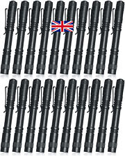 1 /20 PCS LED Flashlight Mini Light Penlight Pocket Portable Pen Torch Lamp Clip