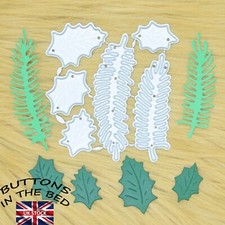 Pine & Embossed Holly  Leaves
