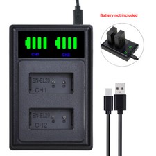 Battery Charger for Nikon EN-EL20 EL20a Coolpix P950 P1000 1 J1 1J1 J3 Camera