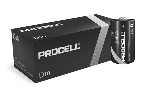 10x duracell size - d, industrial