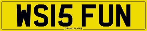 Initials number plate ws15 - plate,