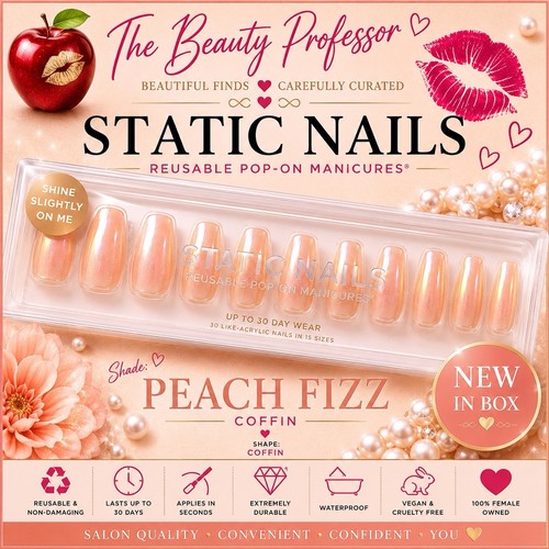 Static nails peach fizz - 🍎,