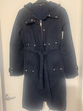 Topshop Navy Blue Parka Trench