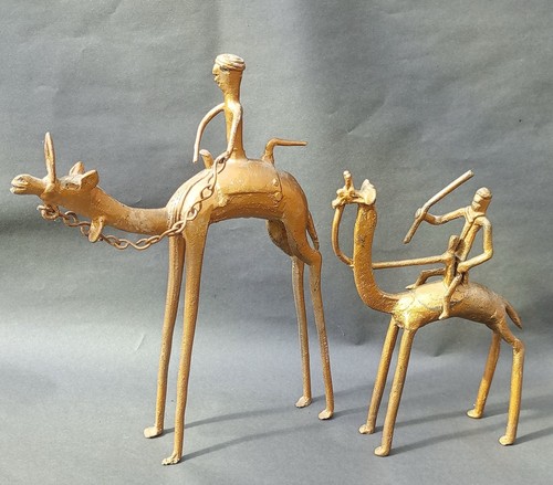 Pair vintage indian - pair, dhokra