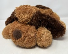 Tesco Floppy Tan Brown Puppy Dog Soft Toys Plushies Comforter Laying (G3) Teddy