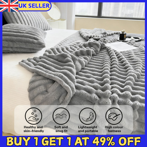 Large ribbed faux fur warm - large,