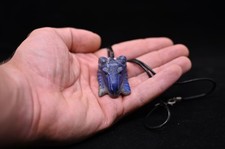 Rare Ancient Egyptian Antiquities Jewelry Necklace God Khnum The Egyptian Ram BC