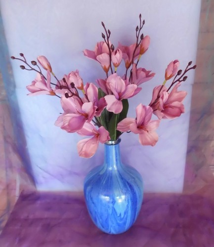 Lrg hand painted flow vase - lrg,