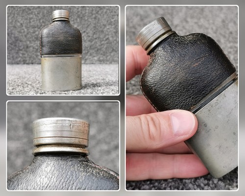 Antique pocket hip flask 75ml - flask,