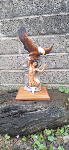 Native american with eagle - native,