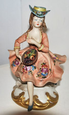 Capodimonte girl fruit - 'girl,
