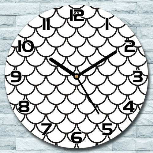 Glass wall clock - wall, minimalistic