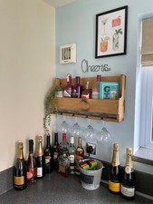 reclaimed wood wine rack -