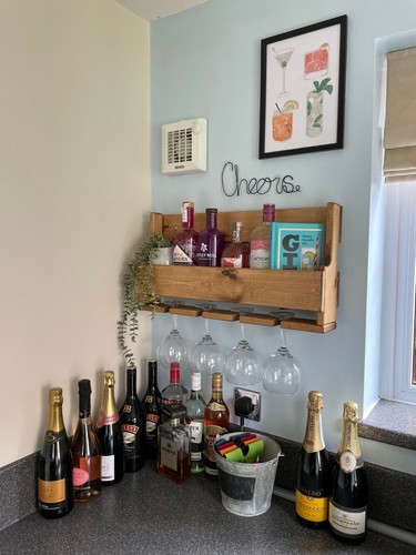 Reclaimed wood wine rack - wood,
