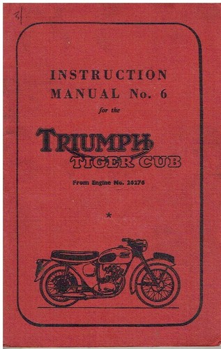 Triumph tiger cub 200cc t20 - cub, &