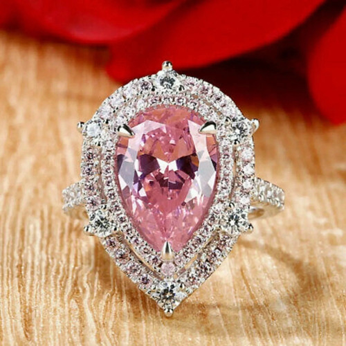 12ct pear lab created pink - 3.12ct, lab-created