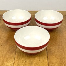 3 x TG Green Cornishware Red &