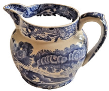 Vintage Small Spode Italian Cream / Milk Jug Blue & White