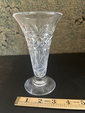 Stuart Cut Crystal Glass Vase 7" - Made in England