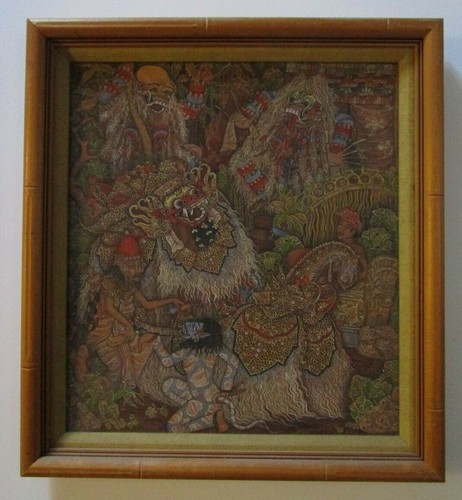 Vintage bali painting - vintage,