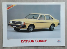 Datsun Sunny Range Brochure c.1982 - Saloon  Estate  Coupe  1200  1400