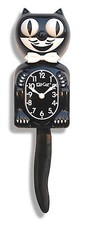 Kit Cat Clock, Classic Black Pendulum Wall Klock.