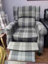 Recliner Armchair In Grey