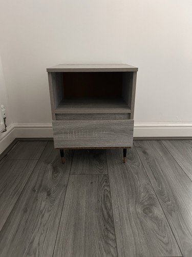 Ikea grey bedside - grey,