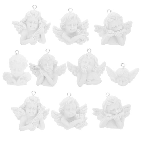 White angel shaped resin - white,