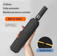 travel umbrella, Automatic Folding Umbrella Men Women Auto Open Close 24 Ribs...