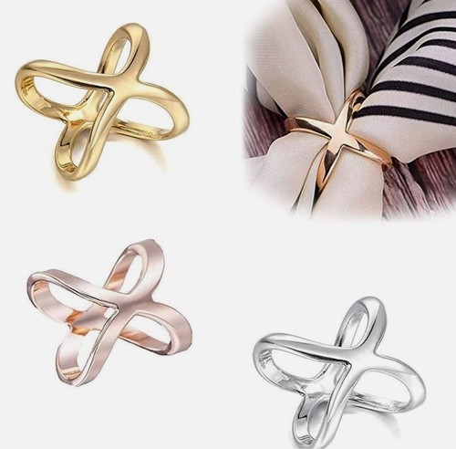 Shaped scarf clips - scarf,
