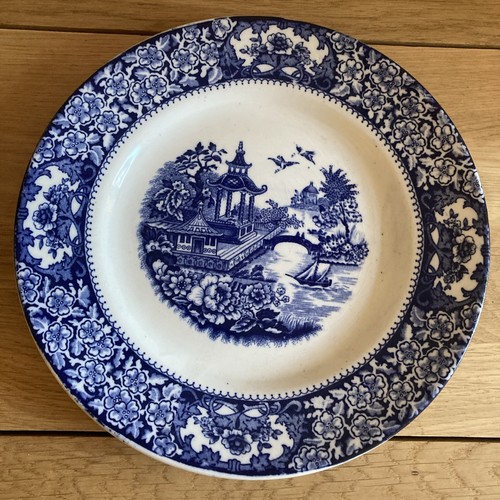Olde alton ware blue white - alton,