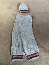 Womens Grey Rainbow Hat And Scarf Set Matalan