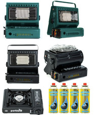 Portable Butane Gas Heater Stove Safe Grill Carry Handle Outdoor Camping 1.3KV