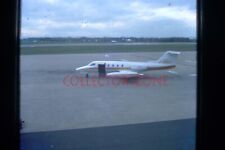 35mm Slide 1975 LEARJET aircraft on the runway