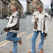 Zara AUTHENTIC Contrast Faux