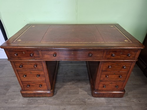 Victorian double pedestal - pedestal, desk