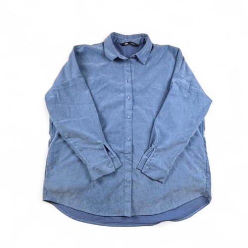 Zara blue corduroy button - zara,