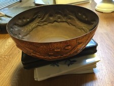 NEWLYN Antique Lobster Design Hand Made Hammered Copper Bowl Dish Rosebowl RARE