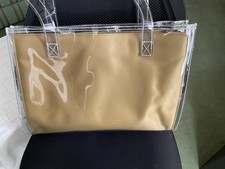 Suzy Smith Handbag Gold 2 in 1  Acrylic See through Large Bag