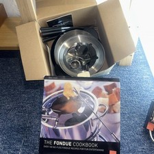 Boots 6 person Stainless Steel Fondue Set And Gina Steer Book