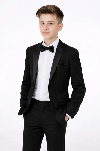 Boys suits black tuxedo suit - suits,