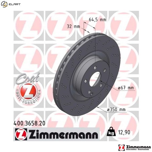 Brake disc 400 3658 - brake,