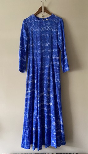 Blue patterned long - patterned,