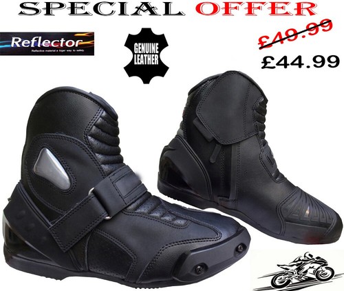 Mens black leather smart - black,