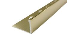 5 x Brushed Gold Brass Metal 10mm Tile Trim
