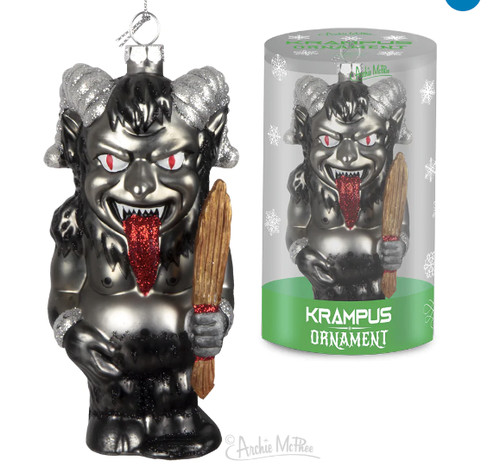 Krampus hanging christmas tree - krampus,