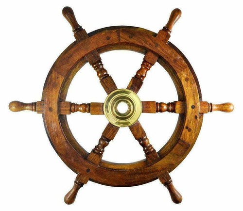 Inch wooden ship wheel - inch,
