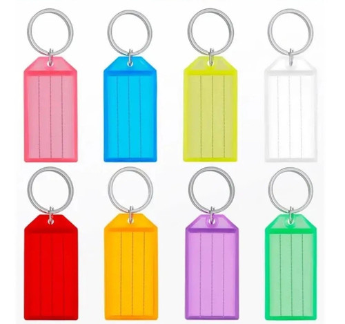 Plastic key click tags - plastic, labels